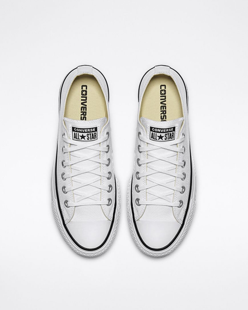 Women's Converse Chuck Taylor All Star Lift Canvas Low Top Platform Shoes White / Black / White | AU 3E649Y